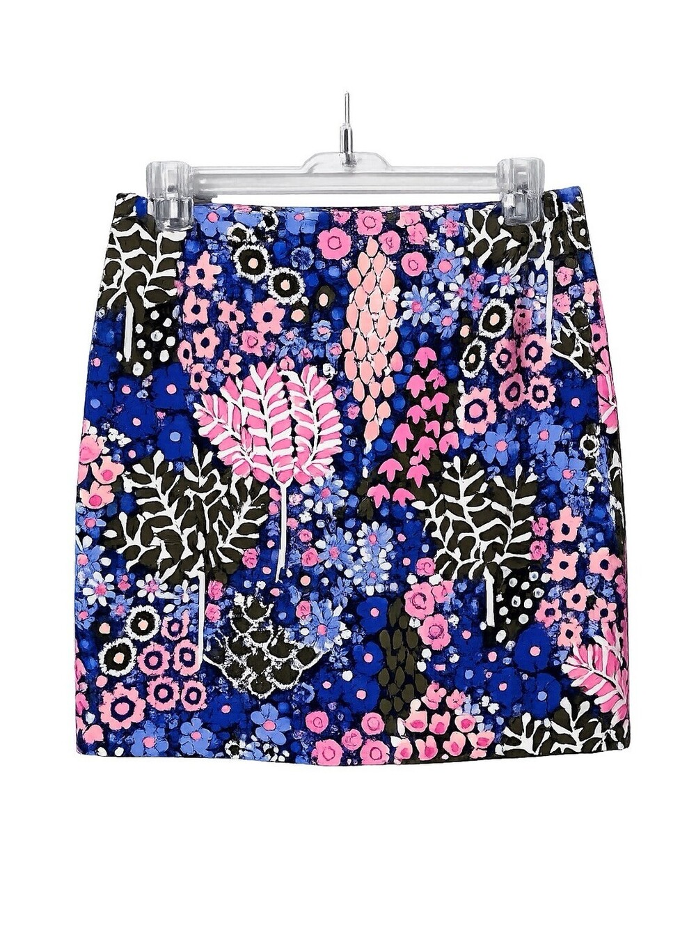 Talbots Women's Knee Length Skirt Straight A-line 8 Floral  Lined Preppy NWOT